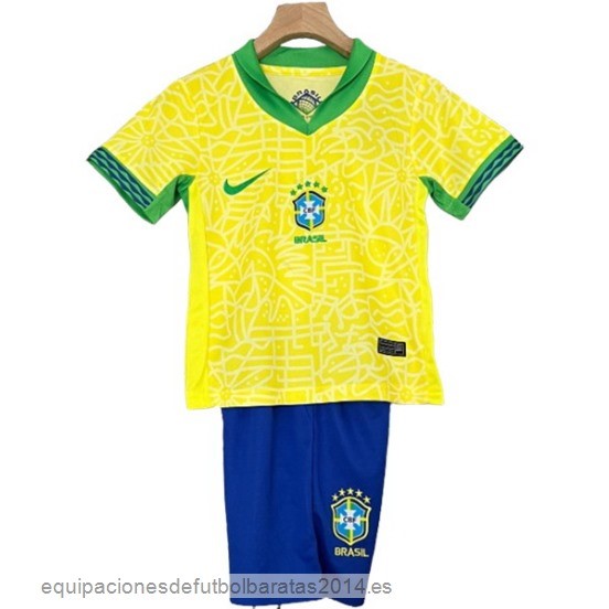 Nuevo 1ª Conjunto De Niños Brasil 2024 Amarillo Baratas